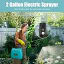 2 Gallon Battery Powered Garden Sprayer, Electric Sprayer with USB Rechargeable Handle, 3 Mist Nozzles, Retractable Wand, Water Pump Sprayers with Adjustable Shoulder Strap for Yard, Lawn and Garden