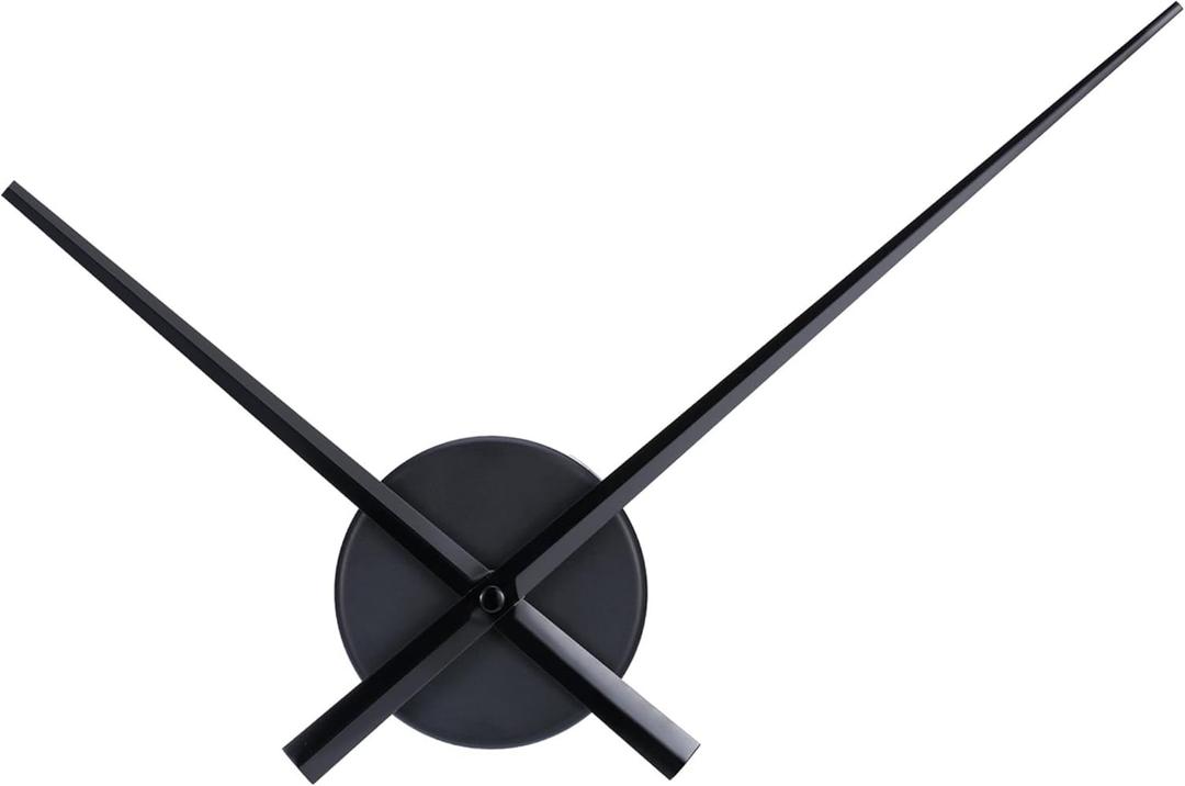 Mudder 3D Clock Hands Wall Clock for Kitchen Office and Home Art Decor Quartz Clocks Movement Mechanism Accessories (Black)