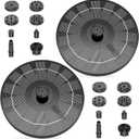 AISITIN Solar Fountain Pump 2.5W, 6.7" Solar Powered Water Fountain for Bird Bath, Solar Pump with 6 Nozzles for Garden, Ponds, Pool, Fish Tank, Outdoor and Aquarium, 2 Pack