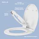 Jool Baby Quick Flip Toilet Seat with Built-in Potty & Splash Guard for Toddler Training, Slow Close (Round)