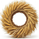 Dried Wheat Stalks, 100 Stems 100% Natural Wheat Decor for Home Kitchen Christmas Wedding  24 in wheat spiral vine wreath
