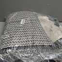 Lahome Boho Kitchen Runner, 2'6''x8 Runners for Hallways Lightweight Bath Mat Woven Washable Runner Rug with Tassels, Farmhouse Non Shedding Black Rug for Bedroom Living Room 