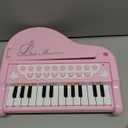 Love&Mini Pink Piano Toys for 1+Years Old Girls First Birthday Gifts Toddler Piano Music Toy Instruments with 24 Keys and Microphone