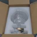 Small Semi Flush Mount Ceiling Light, Modern Globe Clear Glass Ceiling Light Fixture, Vintage Brass Gold Hallway Light Fixtures for Kitchen, Entryway, Bathroom, Closet