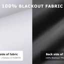 LazBlinds 100% Blackout Door Curtain, No Tools No Drill Cordless Blinds for Windows, Thermal Insulated UV Protection Privacy Window Curtains for French Door Front Door(26''W x 68''H, White, 1 Panel)