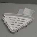 Sotfamily Plastic Shower Caddy Corner (for 90° Only), 2 Pack Adhesive Corner Shower Shelves for Bathroom Organizers and Storage, White