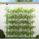 5ft Fake Bamboo Plant 10 Pack, Artificial Privacy Plants Indoor Outdoor Faux Bamboo Plant Privacy Trees with Silk Leaves for Garden Fence Courtyard Entrance (5ft / 150cm)