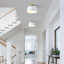 Minimalist Round Ceiling Lamp with Metal Frame, Clean Lines Design, Click for a Full View