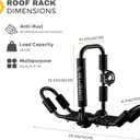 Kayak Roof Rack, Aluminum Kayak Carrier Folding J-Style Universal 4-in-1 Multifunction for Canoe, SUP, Kayaks, Surfboard Rooftop Mount on SUV, Car and Truck Crossbars, Black