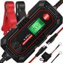 Sailvono 4A Battery Charger, 6V and 12V Smart Trickle Charger, 10-Stages 14.6 Volt LiFePO4 Automatic Battery Maintainer with Supply Mode for Motorcycle Car Lawn Mower Boat Marine Lead Acid Batteries