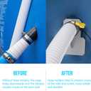 Pool Pump Hose for Above Ground Pools, 4 Pack 1.25" Diameter Pool Filter Hose Accessory Pool Pump Replacement 59 Inch Long with 4 Clamps and 4 Pipe Holders