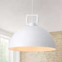 White Dome Pendant Lights Kitchen Island, 17.7" Large Pendant Light Fixtures, Modern Farmhouse Chandelier Industrial Nordic Pendant Light Hanging for Hallway Dining Room Bedroom Foyer Bar