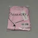 Veseacky Match With Family Satin Pajamas Holiday Homewear Satin Silk Button Down PJ Set (Pink Cherry,150)