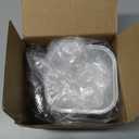 25 Pack Square Mini Cake Pans with Lids,Mini Loaf Pans with Lids,Aluminum Foil Baking Cups,Disposable Ramekins Cupcake Cups,Dessert Cups for Wedding Birthday Party Picnics,5oz (Silver)