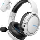 BINNUNE Xbox Wireless Gaming Headset with Mic, Lightweight Over-Ear Comfort for Long Gaming Sessions, Low Latency Wireless + Bluetooth, Flip-to-Mute Noise Cancelling Mic, 50mm Drivers, 40H Battery (White)