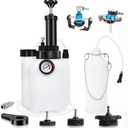 MR CARTOOL 3L Brake Bleed Kit Manual Brake Bleeder Vacuum Pump Kit with 1L Waste Oil Bottle&5 Master Cylinder Adapters,One Person Pneumatic Brake Fluid Extractor Tool for All Vehicles