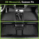 Floor Mats for Toyota FJ Cruiser 2007-2014, Heavy Duty TPE Waterproof Non-Slip All Weather Protection Custom, Black