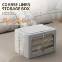 FHSQX 6 Pack Clothes Storage Bins,Light Grey,19.7x15.7x13 Inch