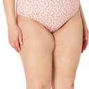 Amazon Essentials Women's One-Piece Coverage Swimsuit (Available in Plus Size) (Pale Peach Micro Floral)