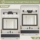 Unicozin Modern Bathroom Light Fixtures, 4 Light Vanity Lights Over Mirror, Black Wall Lamp with Clear Glass for Living Room Cabinet Bedroom Porch