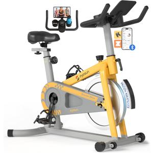 Exercise Bikes for Home,Indoor Cycling Bike with Adjustable Friction,Brake Pad Resistance Silent Belt Drive,330lbs Weight Capacity &Upgraded Version Seat for Home Cardio&Weight Loss