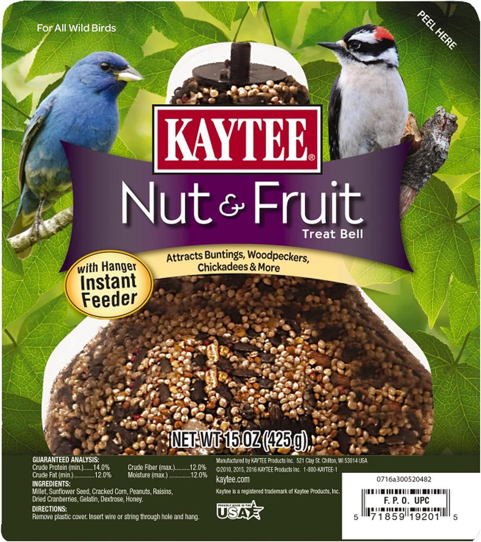 Kaytee Wild Bird Nut & Fruit Seed Treat Bell (EXP 11/27/26)