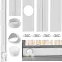 Insputer Portable ac Window Vent Kit with Coupler, New Adjustable Air Conditioner Window Seal Kit for Sliding Window, Fit for AC with 5.9 & 5.1 Inch Diameter Exhaust Hose(3 Pcs)