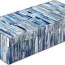 Handicrafts Home Decorative Storage Box 10x4.5 Remote Control Holder, Jewelry Organizer, Modern Decorative Box with Lid, Boho Chic Home Dcor Accent, Vintage Memory Box for Living Room Shelf Dcor