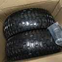 GICOOL 13x5.00-6 Flat Free Lawn Mower Tire and Wheel, 13x5-6 Riding Lawnmower Tire with 3"-6" Centered Hub and 3/4" & 5/8" Bearings, Tractor Turf Tire Turf-Friendly, 2 Pack