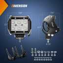 Nilight Led Pods 2Pcs 18W 1260LM Flood Off Road Lights Super Bright Driving Work Fog Lamps for Trucks Pickup Golf Cart SUV ATV UTV 4x4 Van Camper Boat