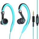 mucro Wired Earbuds Sport Headphones with Over Ear Hooks Sweatproof in Ear Running Earphones for Workout Jogging Gym Headphones for 3.5mm Jack Devices Blue