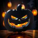 3Pcs Cute Halloween Decorations Indoor Ghost Wooden Signs Pumpkin Skull Blocks for Tiered Tray Decor Wooden Table Sign Pumpkin Ghost Skull Table Top Decor for Office Home Party Shelf Display Apartment