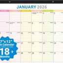 2026 Calendar Wall/ Desk Calendar 2026-2027, 17x12 Inch, Durable Plastic Cover, 18 Months (Jan 2026 - Jun 2027)
