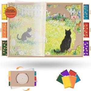 Join&Joy 1500 Piece Puzzle Board Pro, with 6 Drawers & Cover, 34"x25"
