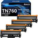 TN760 for TN760 TN-760 TN 730 Toner Cartridges Used to HL-L2350DW HL-L2395DW MFC.L2710DW MFC-L2690DW DCP-L2550DW Printers , High Yield Black - 4Pack