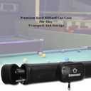 HomeSeason Expert Billiard Cue Cases, 1/2 Standard 1 of Set 58 Inches Cue Sticks Leather Box, Deluxe Hard Billiard Pool Cue Stick Carrying Case, Pool Billiards Accessories (Black)