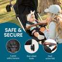 Bombi Bbee V2 Lightweight Baby Stroller - Premium Vegan Leather, One-Hand Fold, Infinite Recline, Aircraft-Grade Aluminum Frame, XXL Canopy, and Ample Storage Umbrella Stroller - Sand