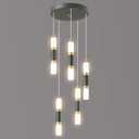 5-Light Modern Pendant Light Kitchen Island Light Fixture Dimmable LED Black Mini Pendant Lights Dinning Room Kitchen Black Gold Pendant Lighting