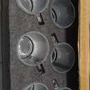 6 PACK Premium Glass Coffee Mugs with Handle, 12 OZ Classic Vertical Stripes Glass Coffee Cups, Transparent Tea Cup for Hot/Cold Beverages, Glassware Set for Americano, Latte, Cappuccino