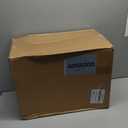 Amazon Basics Rectangular Commercial Office Wastebasket, Easy to Clean, Lightweight, 10 Gallon, Blue, Recycle Logo