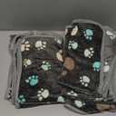 12 Pcs Small Dog Blanket Fleece Puppy Blankets Washable Pet Blankets for Cats Soft Flannel Paw Printed Throw for Guinea Pig Indoor Kittens Doggie (23 X 16 Inch,Dark Gray)