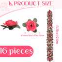 Alotiki 16 Pcs 131.2 FT Flower Garland,Rose Garland,Pink Flower Vines for Decoration, Wedding, Garden, Wall Decoration,Backdrop,Bedroom,Birthday Party