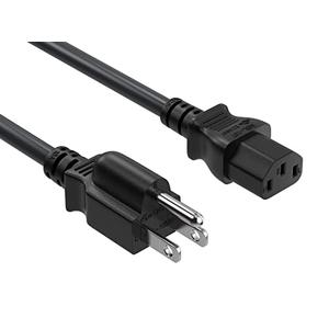 Cable Leader 3ft 16 AWG Universal Power Cord IEC320 C13 to NEMA 5-15P, Extension Power Cord, Compatible with Computers, Monitors, Printers & TVs