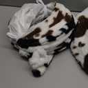 Christmas tree cat tunnel, Cow Print Cat Tunnels with Washable Mat and Hanging Ball, Round Cat Tunnel