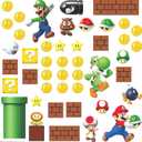 RoomMates RMK2351SCS Nintendo New Super Mario Bros Build a Scene Peel and Stick Wall Decals, Multicolored