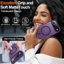 5 x MOZOTER for iPhone Air Case with Kickstand,[Compatible with MagSafe] [12FT Military Grade Protection] Slim Translucent Matte Shockproof Phone Case,6.5",Purple