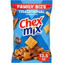 Traditional Chex Mix, Original Recipe, Family Size, 12.5 oz | Corn & Wheat Chex, Rye Chips, Squiggle Breadsticks, Pretzels, 50% Less Fat than Regular Potato Chips (EXP 03/29/26)
