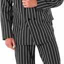 Morph 1920s Mens Gangster Costume, Roaring 20s Mobster Outfit for Men, Vintage Style Party Attire (Large, Black)