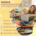Spinning Chair for Autistic Kids - Sensory Swivel Seat with 220 lbs Weight Capacity & Non-Slip Base, Improves Balance & Coordination, Sit and Spin Sensory Toy for ADHD/Autism, Ages 3+ (Orange), 21.6 inches x 20 inches x 11 inches