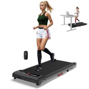 3 in 1 Treadmill and Walking Pad, Treadmills for Home/Office with Incline, Remote Control and LED Display (Bright Black)